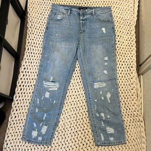 Distressed jeans